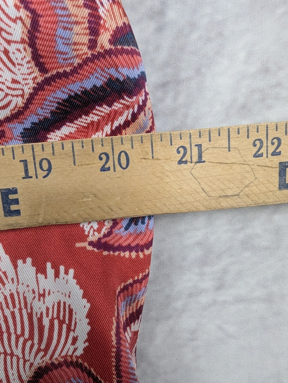 Chico's Floral Paisley Button Down Blouse Pleated Cuff Orange Multi Sz 1(8-10) - Picture 11 of 11